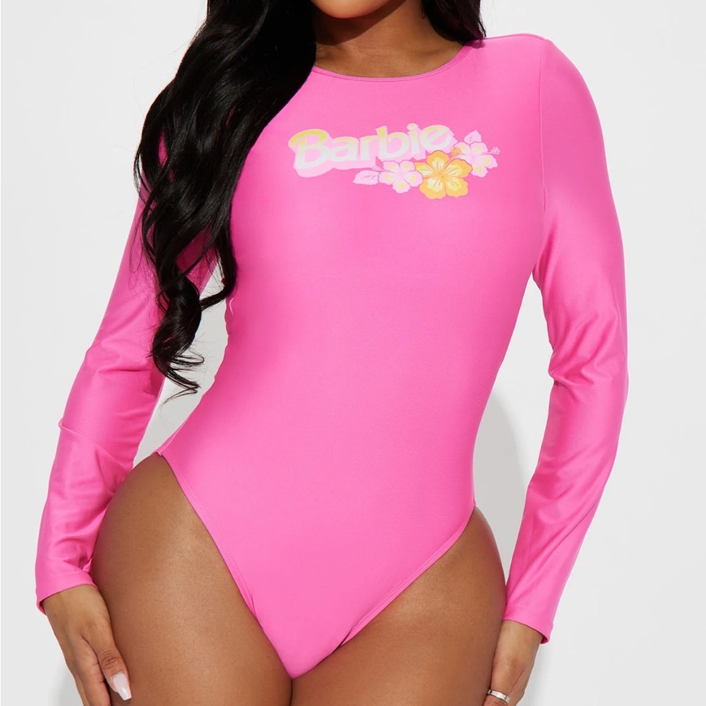Barbie Hot Pink One Piece Bathing Suit Costume